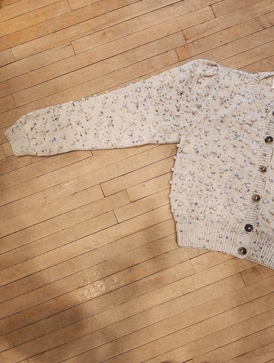 Misha & Puff Ellie Popcorn Cardigan in Iris Confetti - Picture 6 of 15